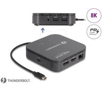 Delock Mini docking station Thunderbolt 3 8K - DisplayPort / HDMI / USB / LAN / Audio / PD 3.0 NEW