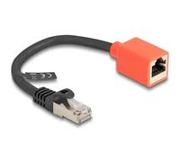 Delock 88197 RJ45 Cavo di rete, cavo patch CAT 6A S/FTP 0.20 m Nero, Rosso Sch