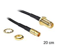 DeLOCK 88577 cavo coassiale 0,2 m SMA MCX Nero