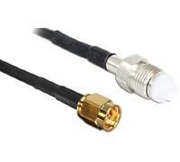 DeLOCK 88596 - Cavo RG-174 0.2 m, colore: Nero