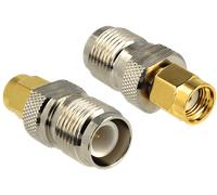 DeLOCK 88819 cavo di interfaccia e adattatore RP-SMA RP-TNC Oro, Argento