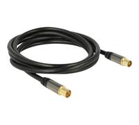 Delock 88923 2 m RG-6/U IEC IEC Nero Antenna Cable IEC Plug > IEC Jack RG-6/U 2