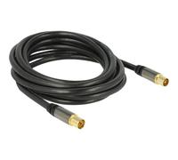 Delock 88924 3 m RG-6/U IEC IEC Nero Antenna Cable IEC Plug > IEC Jack RG-6/U 3