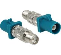DeLOCK 88932 Adattatore cavo - Adattatore per cavo (Fakra Z, SMA, Blu, Maschio/Femmina, Nichel, Sacchetto di Plastica)