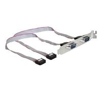 Delock 89268 0,4 m DB-9 Maschio Femmina Slot Bracket > 2 x Serial Pin layout:
