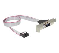 DeLOCK 89300 0.4m DB9 9-p COM Grigio cavo seriale