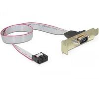 Delock 89300 Grigio 0,4 m DB9 9-p COM Low Profile Slot Bracket > 1x Serial
