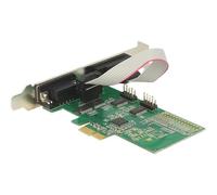Delock 89557 PCIe Seriale A basso profilo PCIe 2.0 RS-232 Verde x serial RS-232