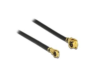 DeLOCK 89647 cavo coassiale MHF (I-PEX) MHF IV/ HSC MXHP32 0,3 m Nero, Oro