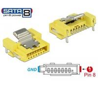 Delock 89887 SATA Nichel Giallo 8 mm 12 mm 15 mm 1 pezzo(i) Connettore SATA 6
