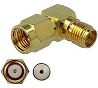 DeLOCK 89994 - Connettore coassiale SMA, RP-SMA, connettore femmina/femmina, 90°, 0-3000 MHz