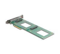 DeLOCK 90151 - Scheda PCI Express 4.0 x8 per 2 schede interne U.2 NVMe SFF-8639 - Bifurcation Lx