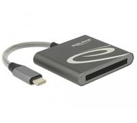 DeLOCK 91745 Lettore di schede di memoria USB 3.2 Gen 1 (3.1 Gen 1) Type-C Nero, Argento - Nouvo