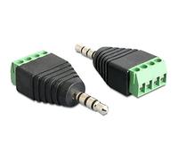 DeLock Adattatore Jack Stereo da 3,5 mm Maschio con Terminal Block 4 poli