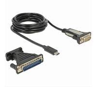 DELOCK ADAPTADOR USB TIPO-C 1 X SERIE DB9 RS-232 + ADAPTADOR DB25 1,8M