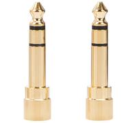 Delock Adattatore da spina jack da 6,35 mm a presa jack da 3,5 mm a 3 pin in metallo avvitabile 2 pezzi NEW