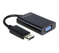 Delock Adapter DisplayPort 1.1 Stecker> VGA Buchse+ Audio+ Power black 65439