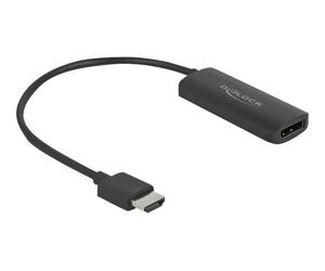 Delock Adapter HDMI-A Stecker zu DisplayPort Buchse 4K 60 Hz - HDMI 63206