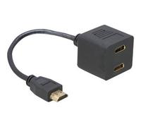 Delock Adapter HDMI male to 2x HDMI female 0,2 m HDMI tipo A 65056