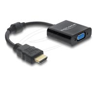 Delock Adapter HDMI Stecker zu VGA Buchse black Adattatore 61077