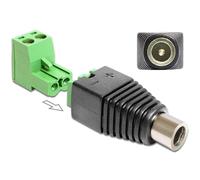 DELOCK Adapter Terminalblock 2Pin -> DC 2,5 x 5,5m NUOVO