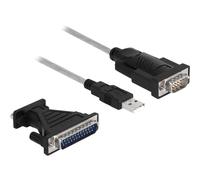 Delock Adapter USB 2.0 Typ-A> RS-232 D Sub 9+ D-Sub 25 Adattatore 61314