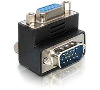 DELOCK 65171 - Adattatore VGA, da maschio VGA a femmina VGA, angolato a destra