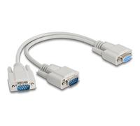 Delock Adapter Y-Cavo D-Sub9 1 x Buchse zu 2 Stecker con Schrauben 67160