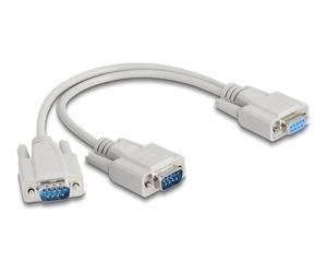 Delock Adapter Y-Cavo D-Sub9 1 x Buchse zu 2 Stecker con Schrauben 67160