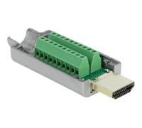 Delock Adattatore da HDMI-A maschio a morsettiera con alloggiamento in 65201