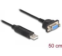 Delock Adattatore da USB 2.0 a RS-232 seriale con connettore seriale compatto con alloggiamento FTDI da 50 cm NEW