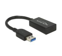 Delock Adattatore da USB-C a USB 3.1 femmina/maschio da 15 cm Nero