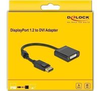 Delock Adattatore DisplayPort 1.2 maschio a DVI femmina 4K nero attivo NEW