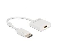 Delock Adattatore DisplayPort 1.2 maschio a HDMI femmina 4K attivo bianco