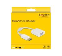 Delock Adattatore DisplayPort 1.2 maschio a VGA femmina bianco 0,15 m 61007