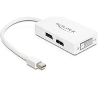Delock Adattatore Mini-DisplayPort a VGA, HDMI, DVI bianco NEW