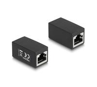 DeLOCK Adattatore RJ45 connettore Femmina a RJ45 connettore Femmina Cat.6 Nero
