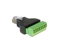 Delock Adattatore RJ45 maschio morsettiera a 8 pin in 2 pezzi NEW
