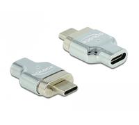 Delock - Adattatore Thunderbolt / USB -C - USB -C (M) Magnetico fino a USB -C (W) - USB 3.2 Gen 2 / Thunderbolt 3 4.5 A - 8K Support - Silver (66433) - Nouvo