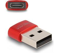 DeLOCK Adattatore USB 2.0 da USB Tipo-A maschio a USB Type-C femmina rosso (Delock USB 2.0 Adapter USB Type-A male) NEW