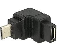DeLOCK Adattatore USB 2.0 Micro B maschio > USB 2.0 Micro B femmina ad angolo superiore