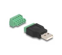 DeLOCK Adattatore USB 2.0 Tipo-A Maschio a Morsettiera 2 Pezzi Marca
