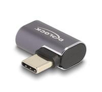 DELOCK 60047 - Adattatore USB 4.0, da C maschio a C femmina, angolato, metallo