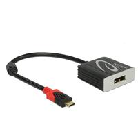 Delock Adattatore USB-C Dp da 15 cm - Qualità premium per computer e monitor esterni - Design elegante in nero e argento - 4043619633128
