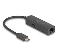 DeLOCK Adattatore USB Type-C a LAN 2,5 Gigabit con Power Delivery 100 Watt