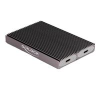 DeLOCK 42028 Contenitore di unità di archiviazione Box Esterno SSD Nero, Grigio M.2