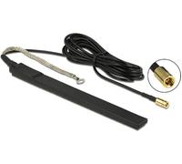 Delock Antenna DAB SMB plug 23 dBi attivo omnidirezionale adesivo nero montaggio esterno NEW