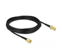 Delock Antenna WLAN Cavo [1x Spina SMA - 1x Presa SMA] 5 m Nero