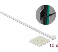 Delock base di montaggio 40 x 40 mm con fascetta L 250 x P 7,2 mm bianco NEW