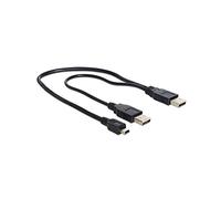 DELOCK CABLE 2 X USB 2.0-A MALE USB MINI 5-PIN.30CM